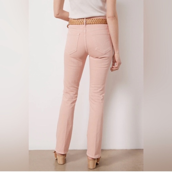 NWT Mother Insider Hover jeans in peach parfait color. Slight flare leg. Size 25 - Picture 3 of 11